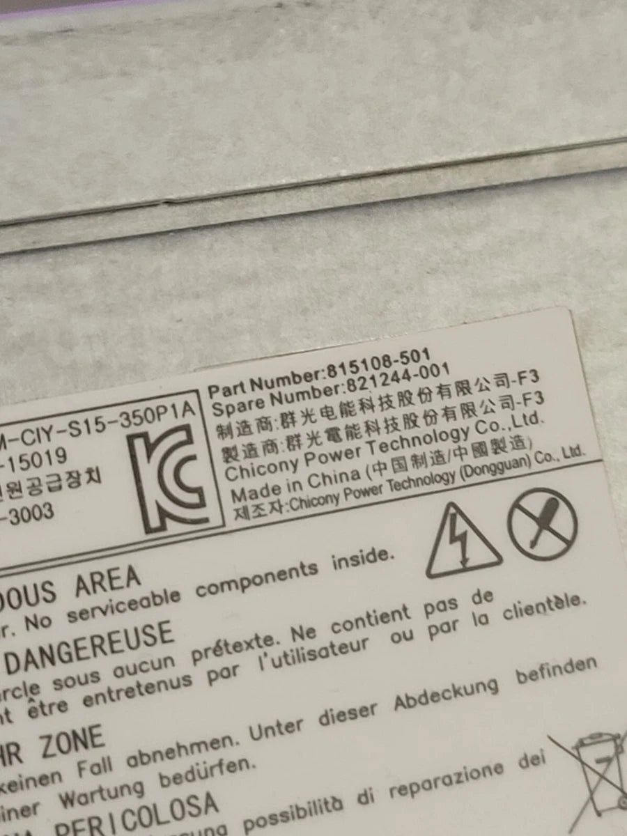 NEW HP ML30 Gen9 350w power supply 821244-001 815108-501 822384-B21|186286493827