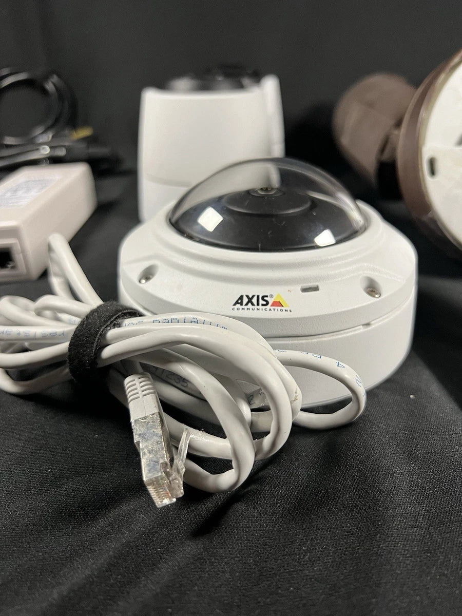Axis Communications Network Security Lot- 6 Cameras & 2 POE Midspan +Extra Parts|127542953872