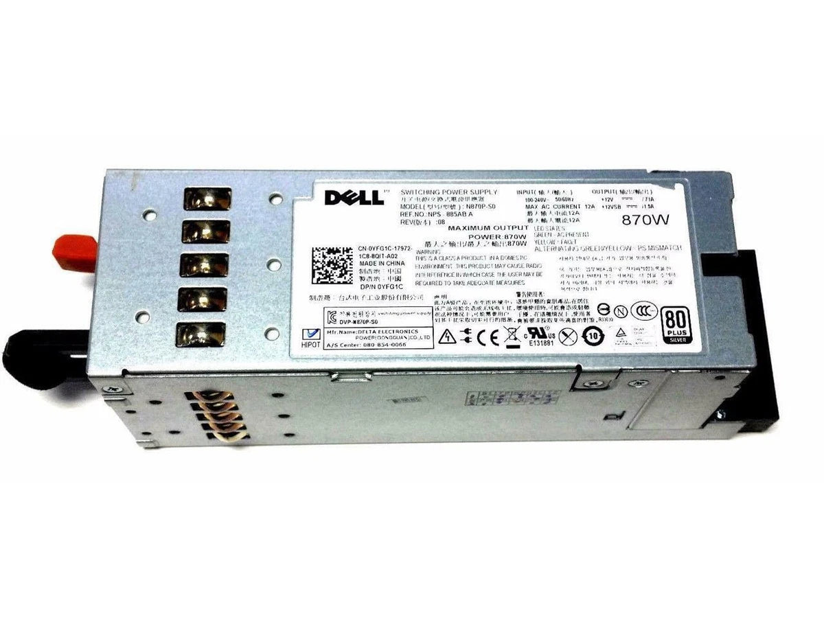 Dell N870P-S0 NPS-885AB A 870W Server Power Supply 0YFG1C YFG1C 07NVX8 USA