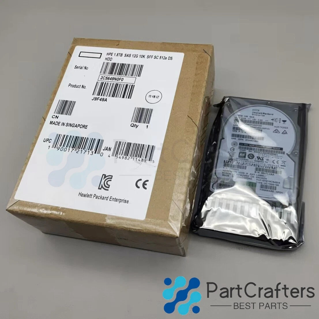 New HPE J9F49A MSA 1.8TB 2.5" SAS 10K 12G SFF BC HDD Hard Drive 787649-001|405490987469