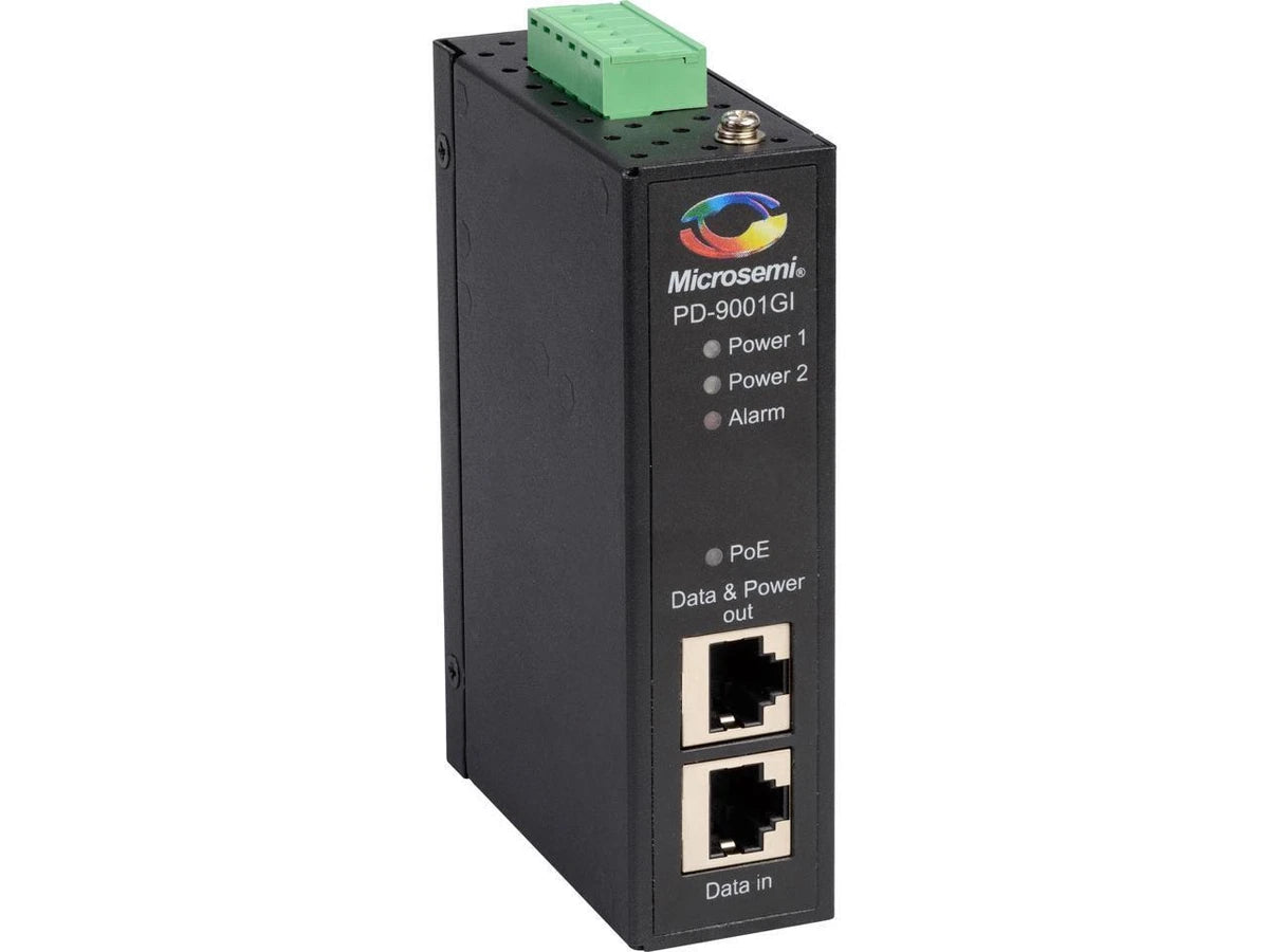 Microchip PD-9001GI/DC - PoE injector (DIN rail mountable - DC 20 - 60 V - 30