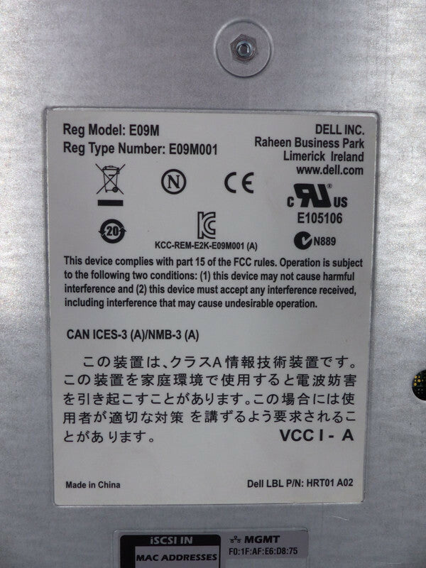 DELL HRT01 E09M E09M001 A02 CONTROLLER MODULE|334386750112