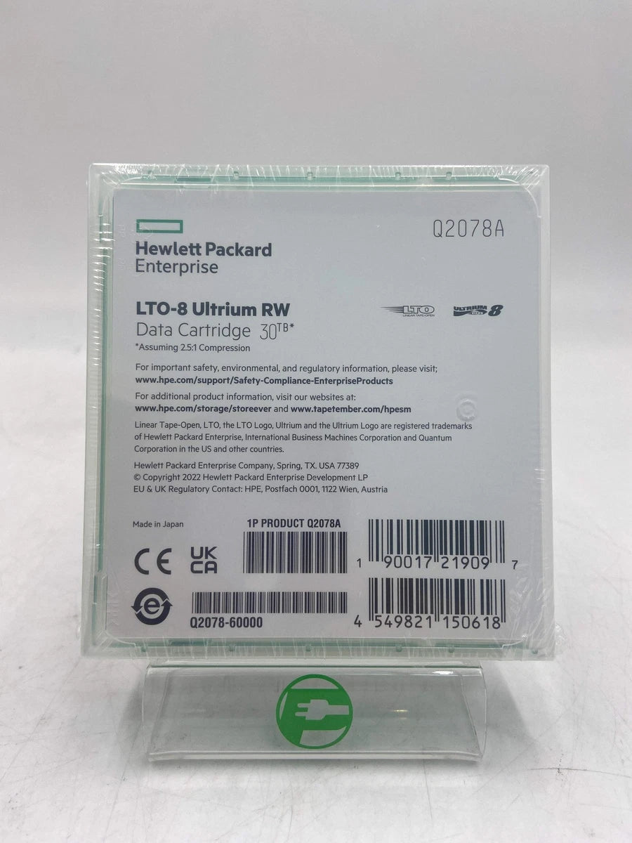 New Hewlett Packer LTO-8 Ultrium RW 30TB 4 Pack Backup Tape Data Cartridge Q2078