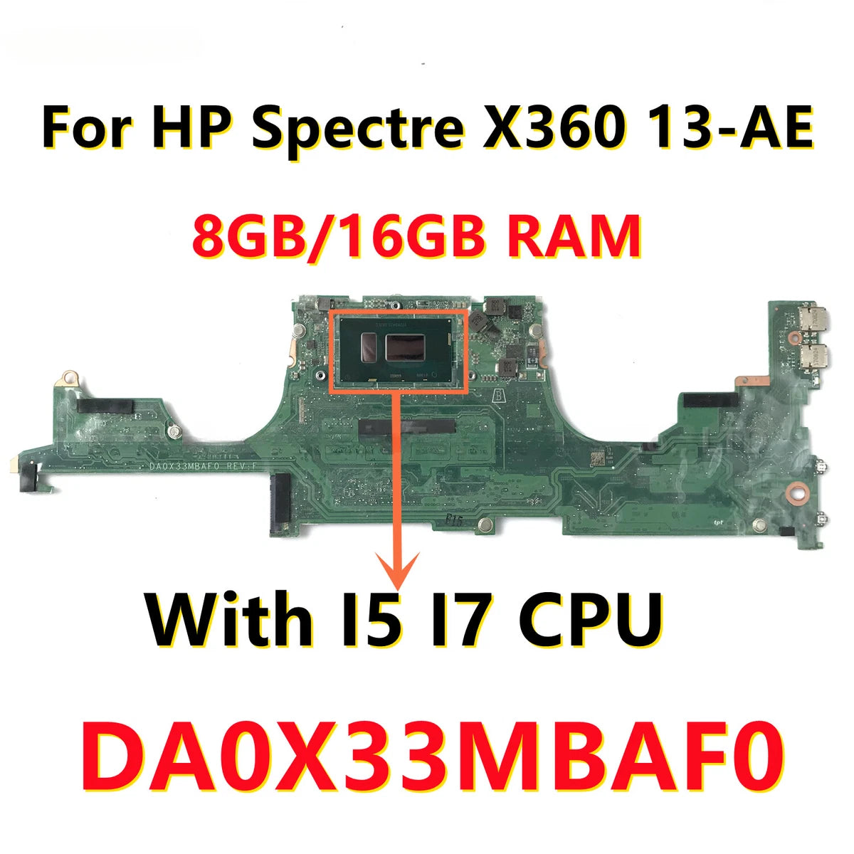 For HP Spectre X360 13-AE AE012DX Motherboard i5/i7-8th Gen CPU 8GB/16GB RAM|186879366155
