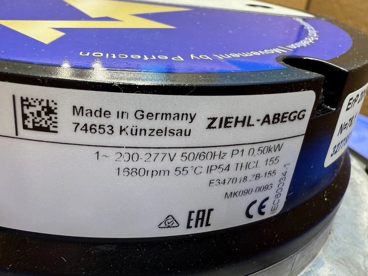 Ziehl-Abegg RH35V-6IK.BD.VR ECblue 277VAC 4A 50/60Hz Centrifugal Fan|167583253281