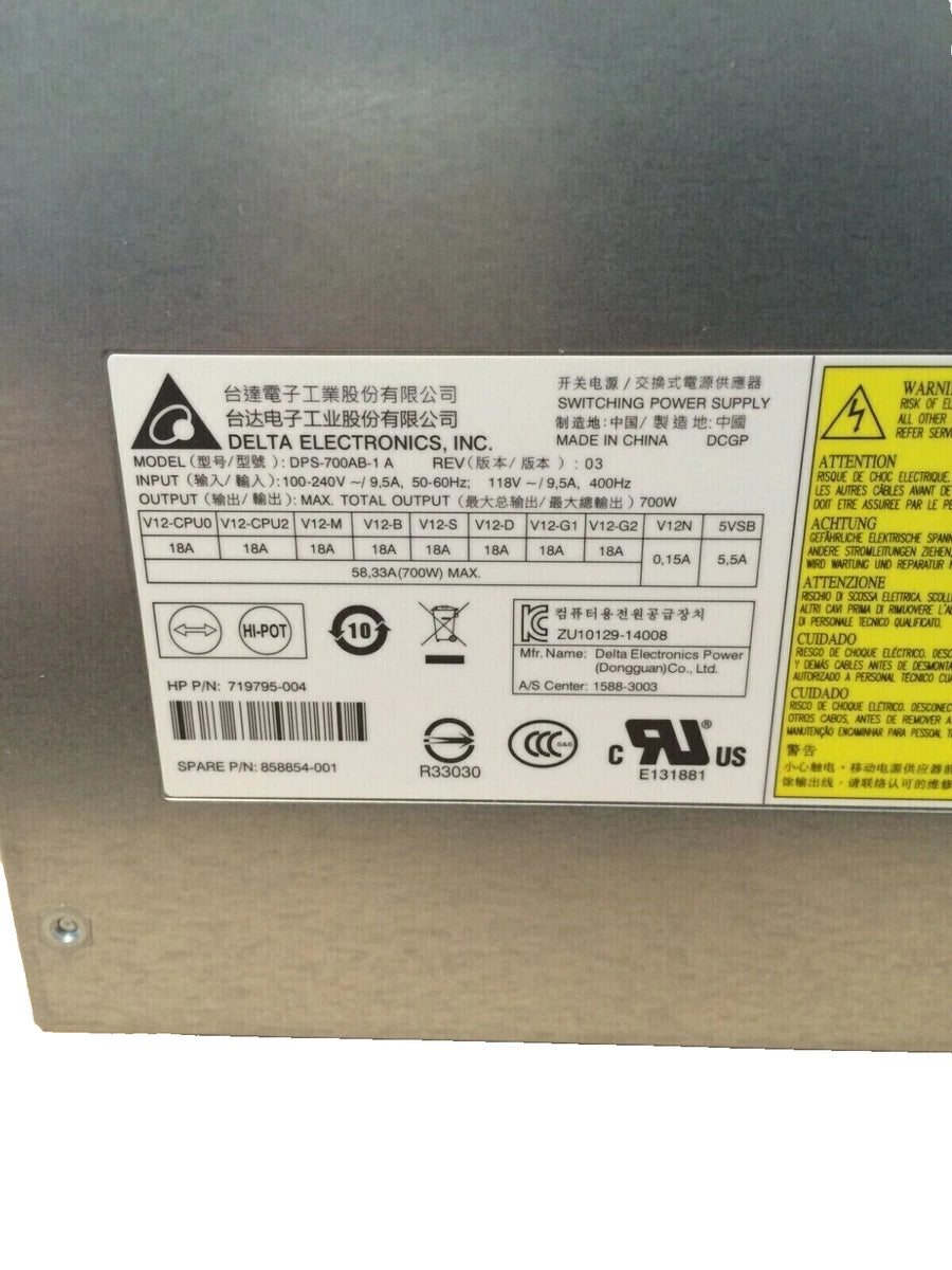 700W Power Supply DPS-700AB-1A 719795-005 858854-001 for HP Z440 Workstation|235403154329