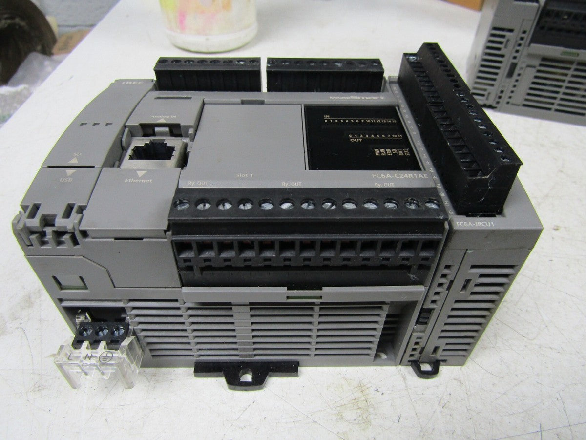 🔥IDEC MICROSMART FC6A-C24R1AE & IDEC FC6A-J8CU1|325656594953