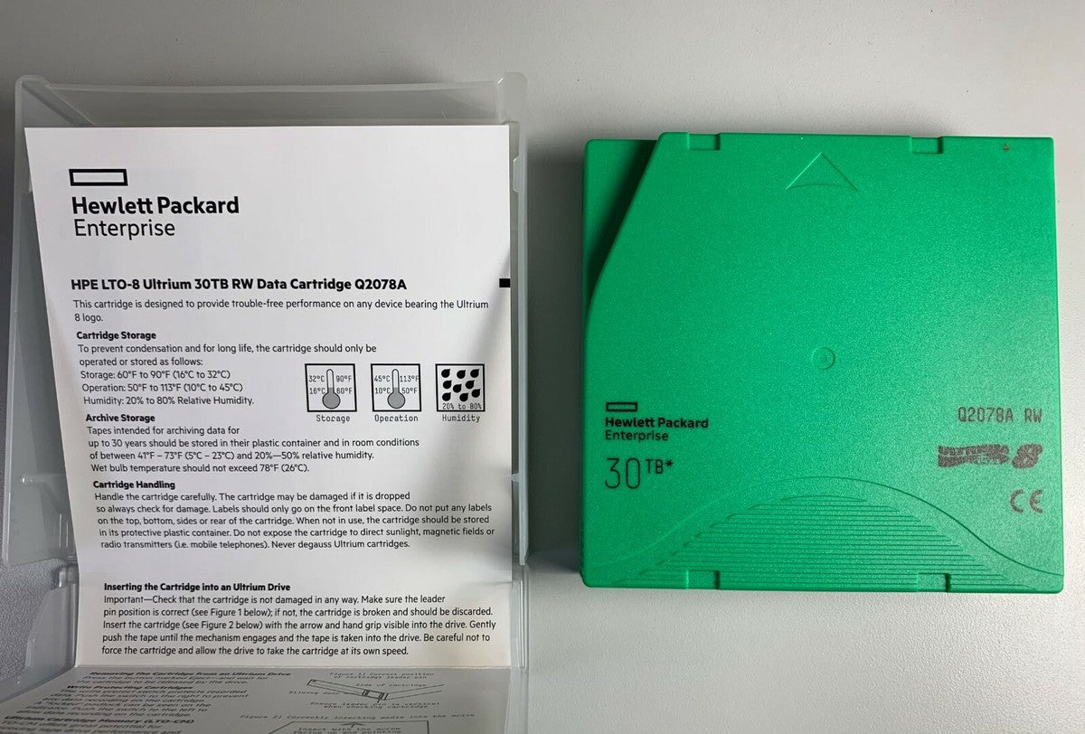 HPE LTO- 8 Tape Cartridge (10 PACK #Q2078A 30TB Backup Storage- Brand New
