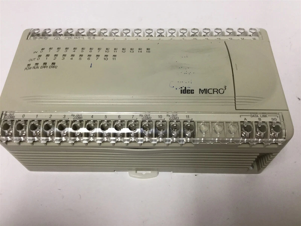 Idec FC2A-C24A1 Micro3 PLC I/O Module 100-240VAC, 14x 24VDC In /10x Relay Out