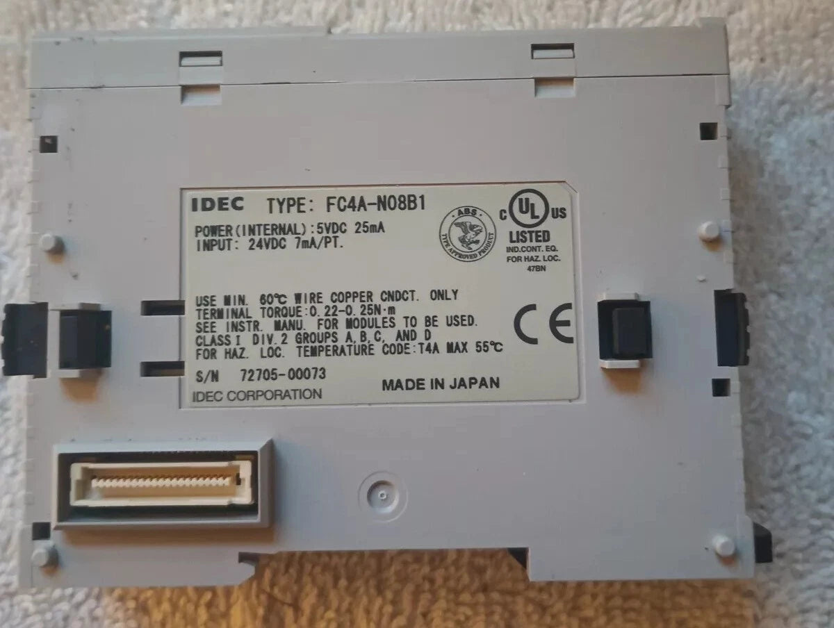 IDEC FC4A-NO8B1 / FC4A-N08B1 8PT 24VDC MODULE |256326070501