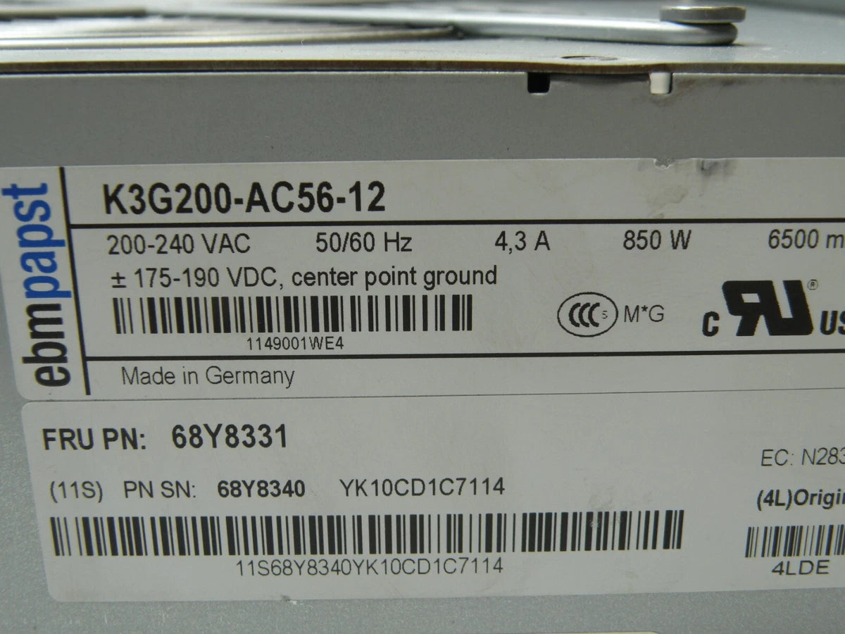 IBM 68Y8331 Blower Fan Module for BladeCenter, K3G200-AC56-12, 68Y8340