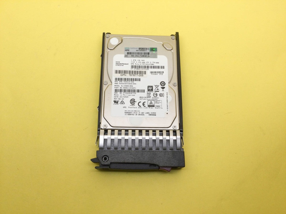 J9F49A HPE MSA 1.8TB 12G SAS 10K SFF 2.5" DP 512e ENT HDD 787649-001|282805267047