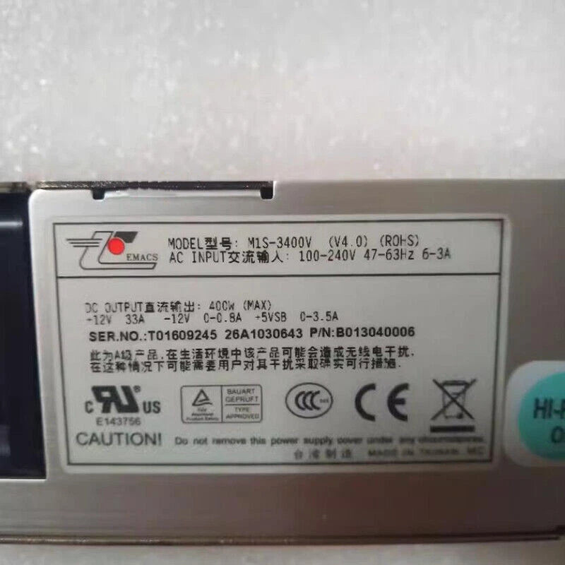 1pcs Zippy M1S-3400V Server Power Supply Redundant Module 400W Tested