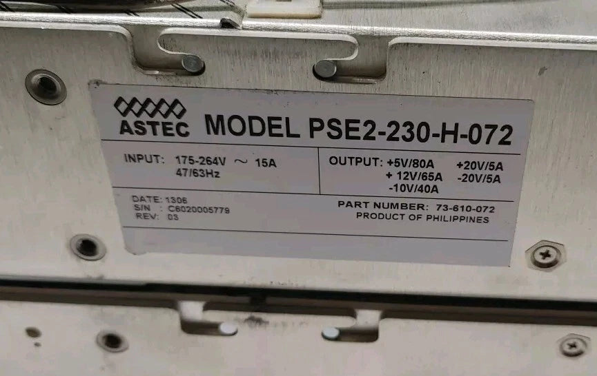 MVP SERIES MP1-3L-1L-1P-1P-30 ASTEC PSE2-230-H-072 P/N 73-690-4096