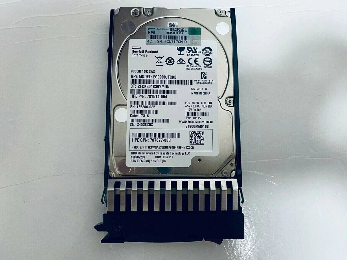 NEW HP 787647-001 MSA J9F47A 900GB SAS 10K 2.5in 12G SFF ENT HDD Hard Drive|356126924739