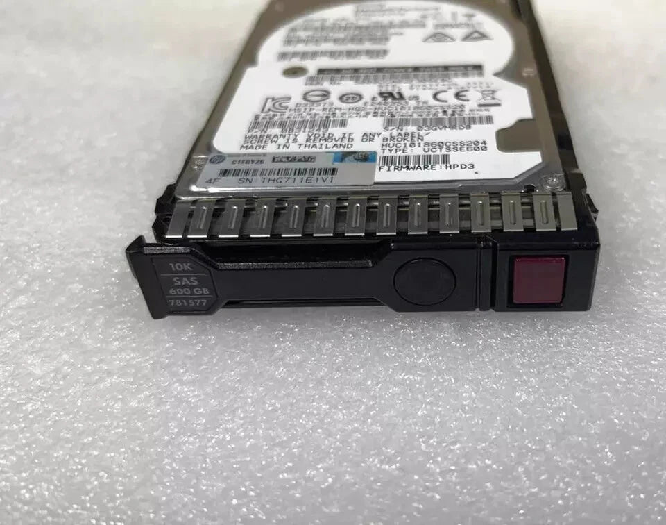 781577-001 HPE 600GB 12G SAS 10K 2.5" SFF SC HD RENEW OPEN|356652035928