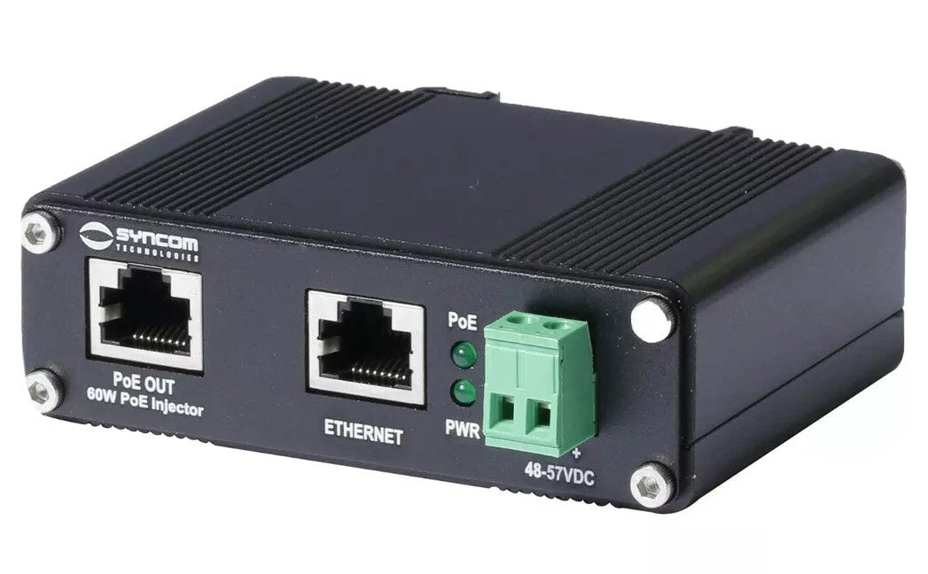 Hardened 60W PoE++ Rugged Mid-Span PoE Injector High Power Gigabit -40C to 75C|155778519835