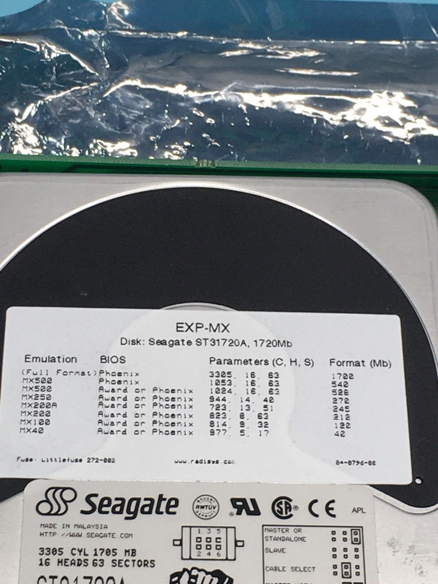 RadiSys EXP-MX Hard Drive Module, Controller, 60-0045-02, 61-0067-20, 119284