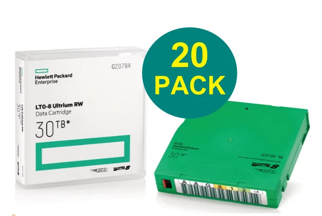 HP/ HPE LTO-8 Tape Cartridge (20 PACK) #Q2078A Ultrium 30TB - Brand New|153670930819