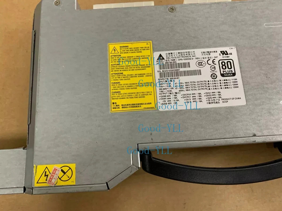 HP Z800 Power Supply 1250W 508149-001 480794-002 / 003 DPS-1050DB A