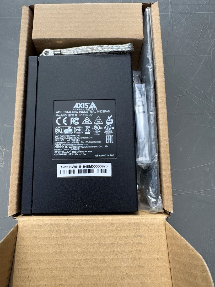 AXIS Communications T8144 60W Industrial Midspan - 01154-001|236236208437
