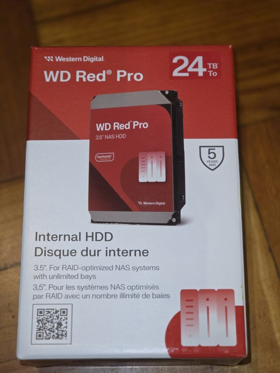 Western Digital 24TB WD Red Pro NAS Internal Hard Drive HDD WD241KFGX