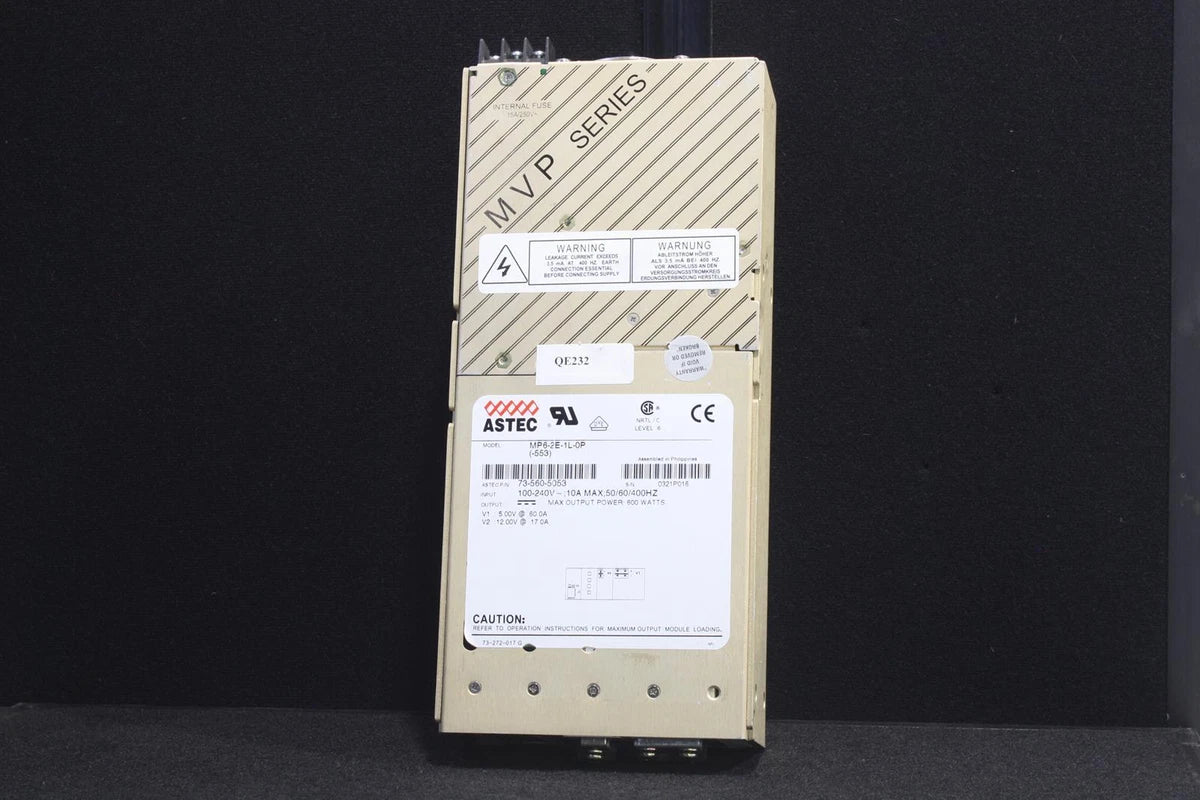 ASTEC ARTESYN 12V 17A & 5V 60AMS Power Supply MP6-2E-1L-0P 600W. SKU 219040