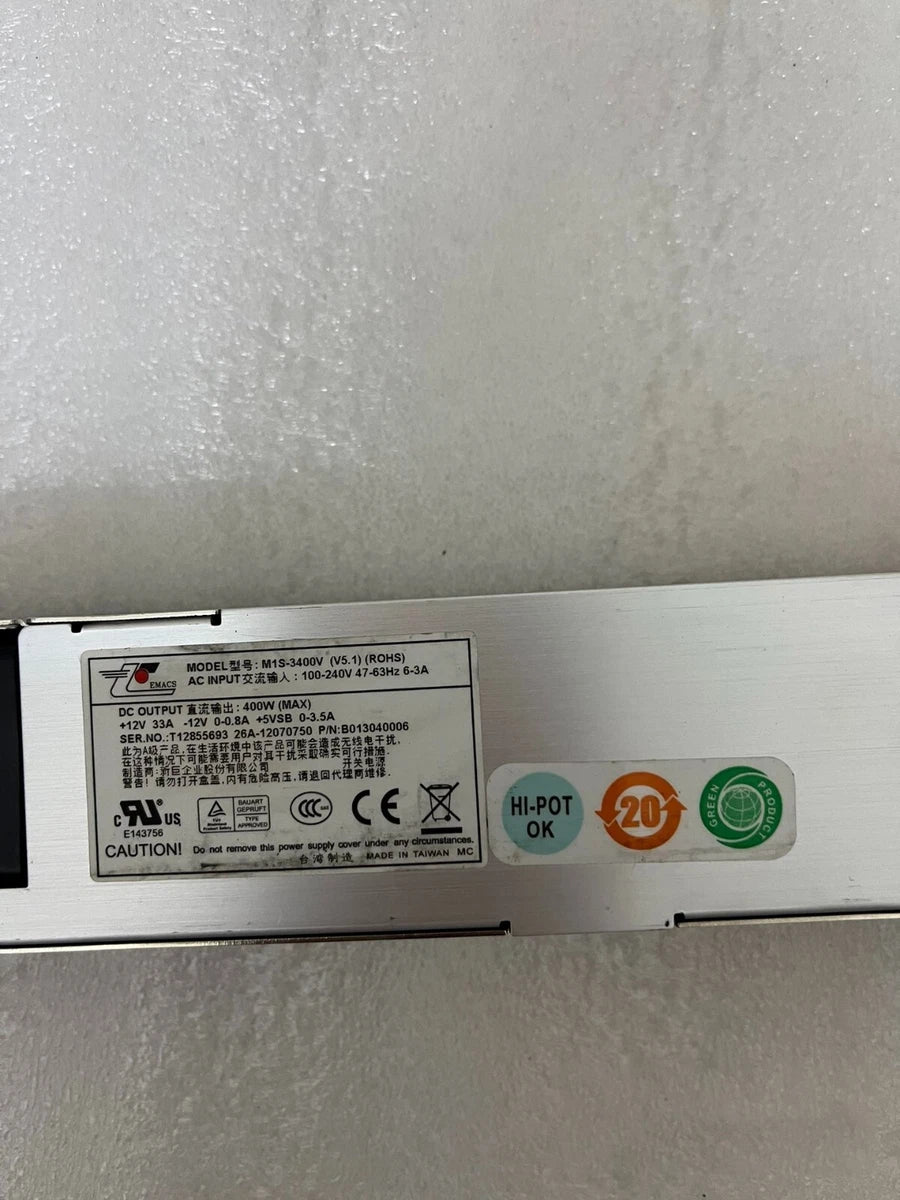 1pcs Used Zippy M1S-3400V Server Power Supply Redundant Module 400W Tested|267099662825