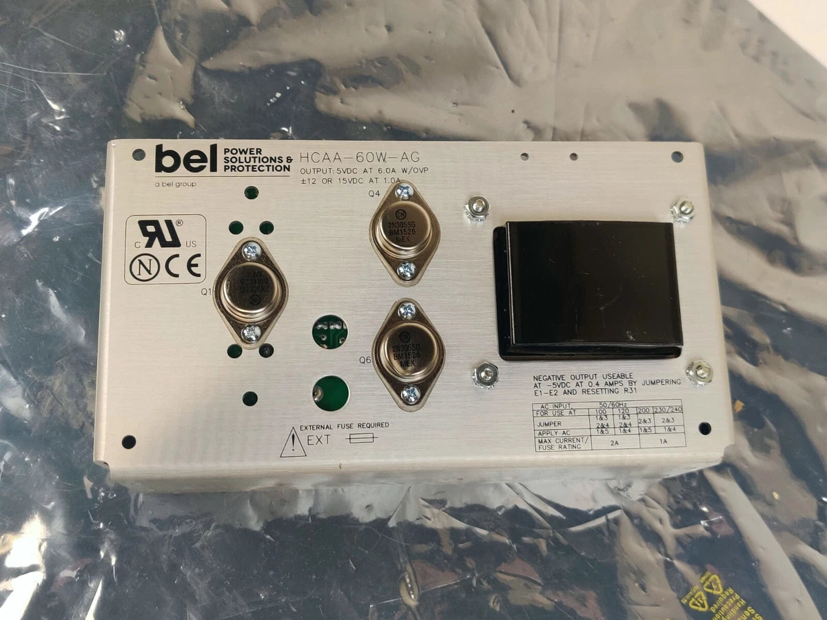 Power One HCAA-60W-AG Linear Power Supply 5V at 6A, 12 or 15V at 1A for MS