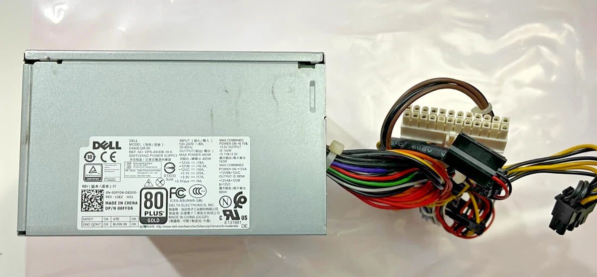 Dell Power Supply 80 Plus Gold D460EGM-00 ~ 00FFD6|336077102769