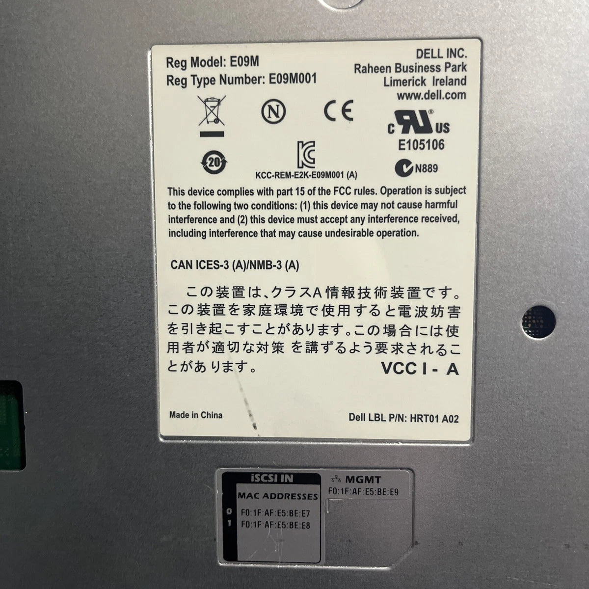 LOT OF 2 DELL EQUALLOGIC TYPE 12 CONTROL MODULE, E09M, E09M001|235524493663