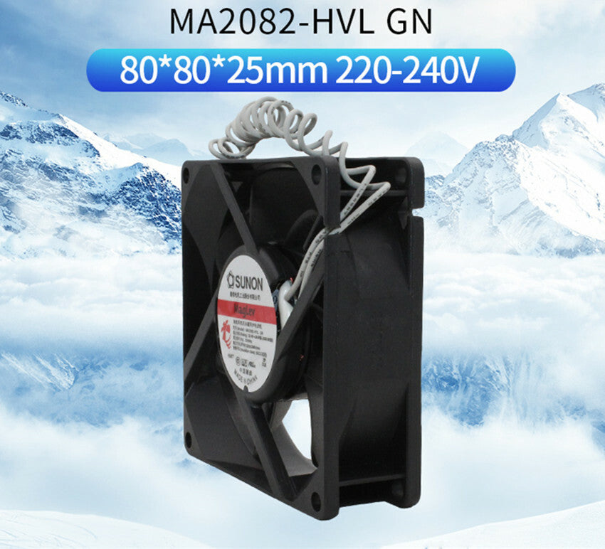 SUNON MA2082-HVL GN 8025 220V-240V 4.6W Cabinet Cooling AC Fan|234531155362