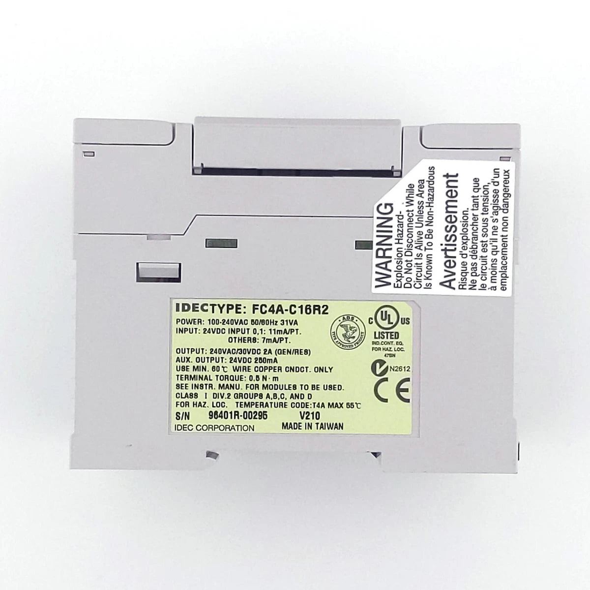 Idec FC4A-C16R2 MicroSmart PLC Module 100-240VAC 50/60Hz 31VA w/ 60 Day Warranty|277148436359