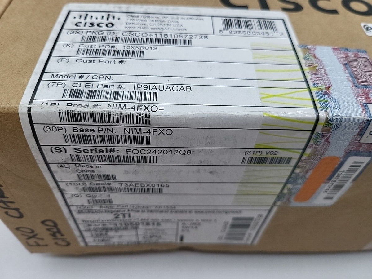 CISCO NIM-4FXO 4-Port Network Interface Module NEW OPEN BOX SEE PHOTOS FREE SHIP