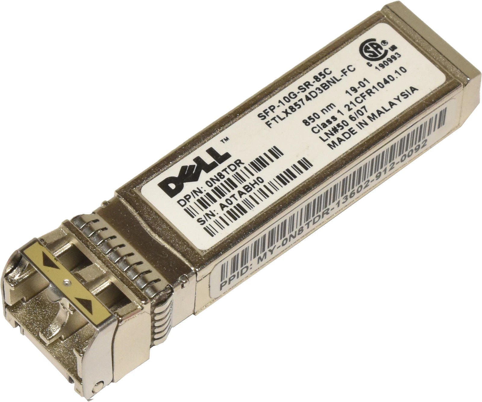 Dell GBIC SFP-10G-SR-85C 10G SFP+ SR 850nm 400m FTLX8574D3BNL-FC 0N8TDR|135878465649
