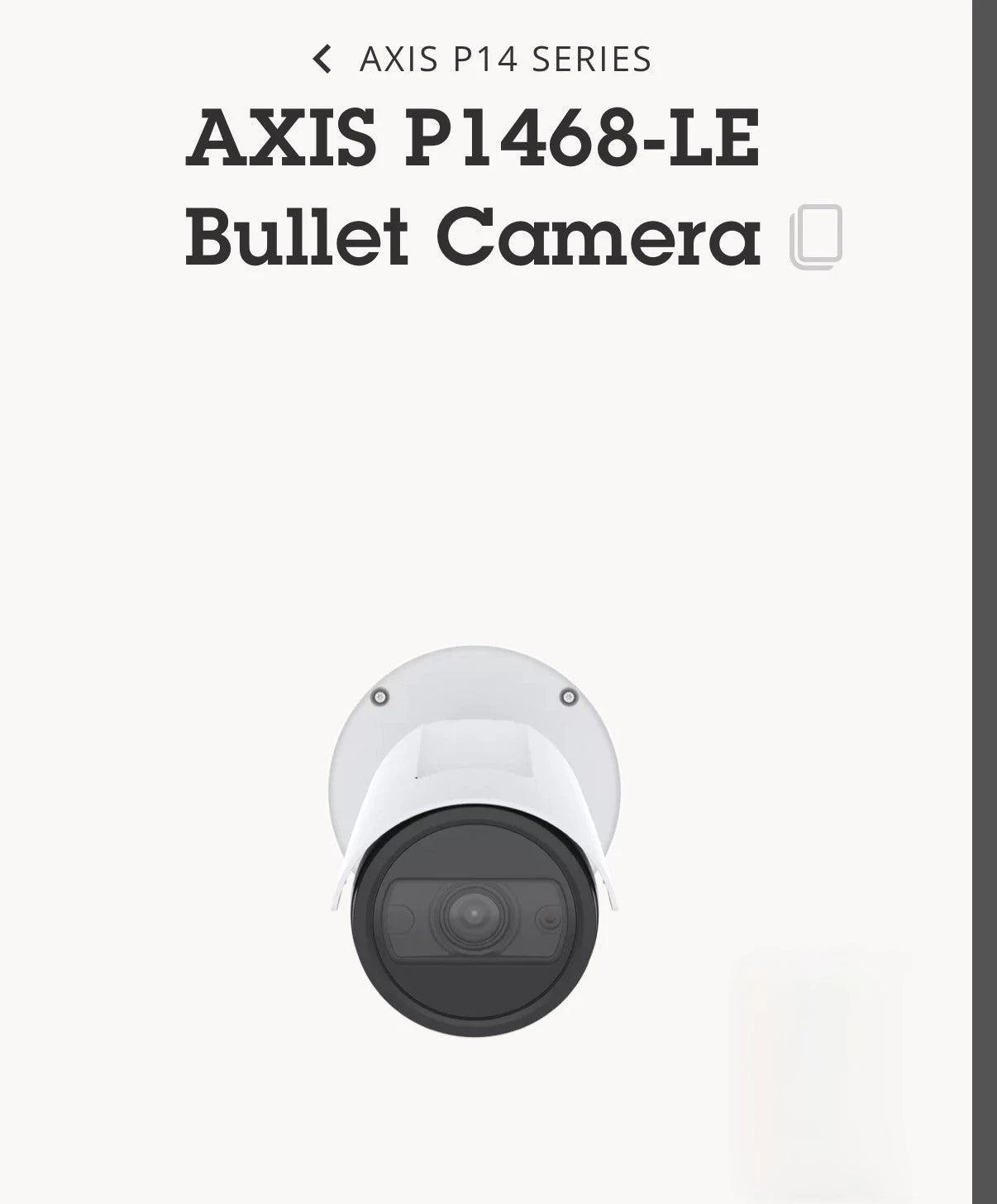 AXIS P1468-LE NETWORK BULLET 4k CAMERA|277506264441