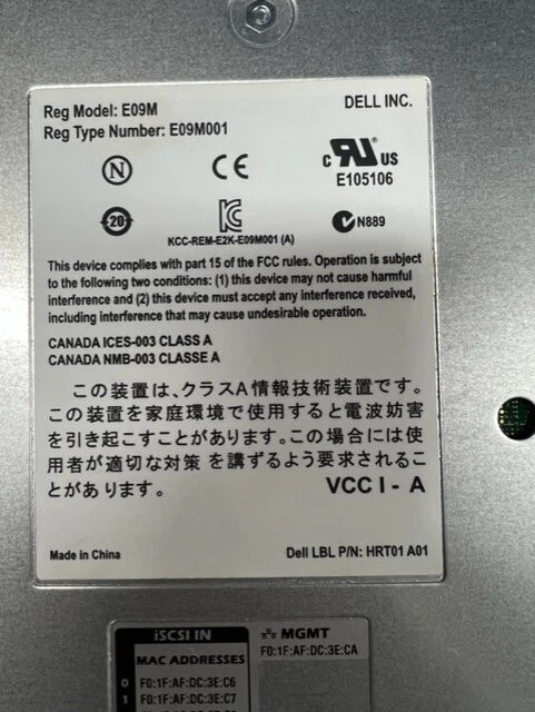 LOT OF 2 Dell HRT01 EqualLogic Type 11 Controller Module E09M E09M001|255923264309