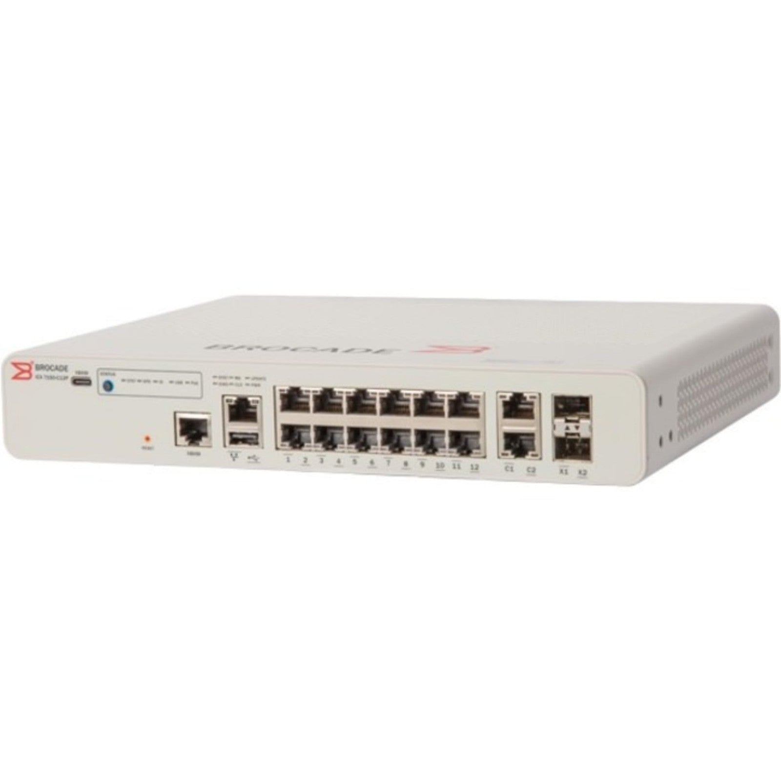 Ruckus Brocade Compact Switch ICX7150-C12P-2X1G white