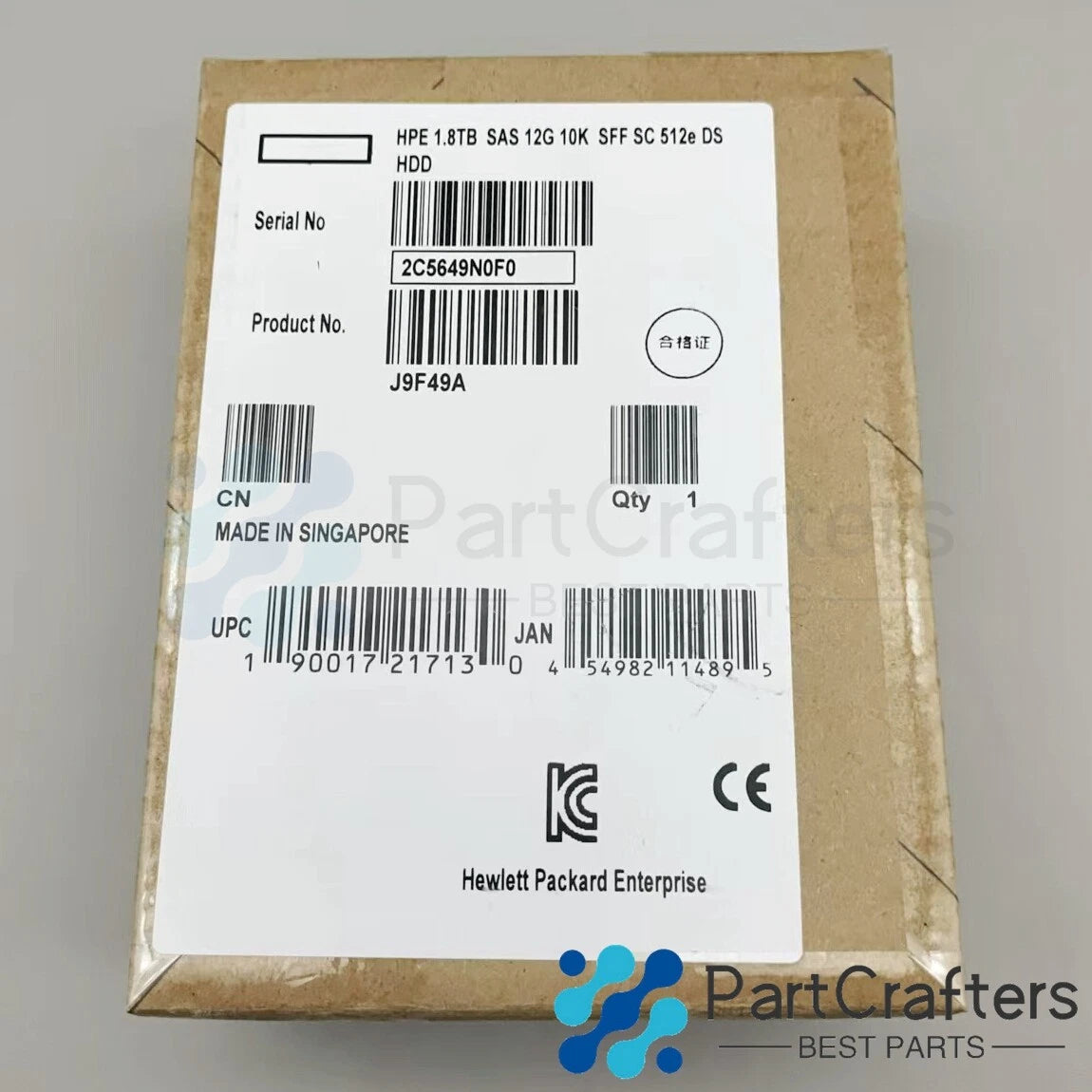 New HPE J9F49A MSA 1.8TB 2.5" SAS 10K 12G SFF BC HDD Hard Drive 787649-001|405490987469