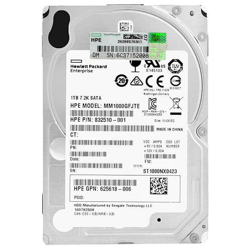 Hard Drive HP MM1000GFJTE 1TB 7200RPM 128MB Cache SATA III 2.5'' 832510-001|389034760056