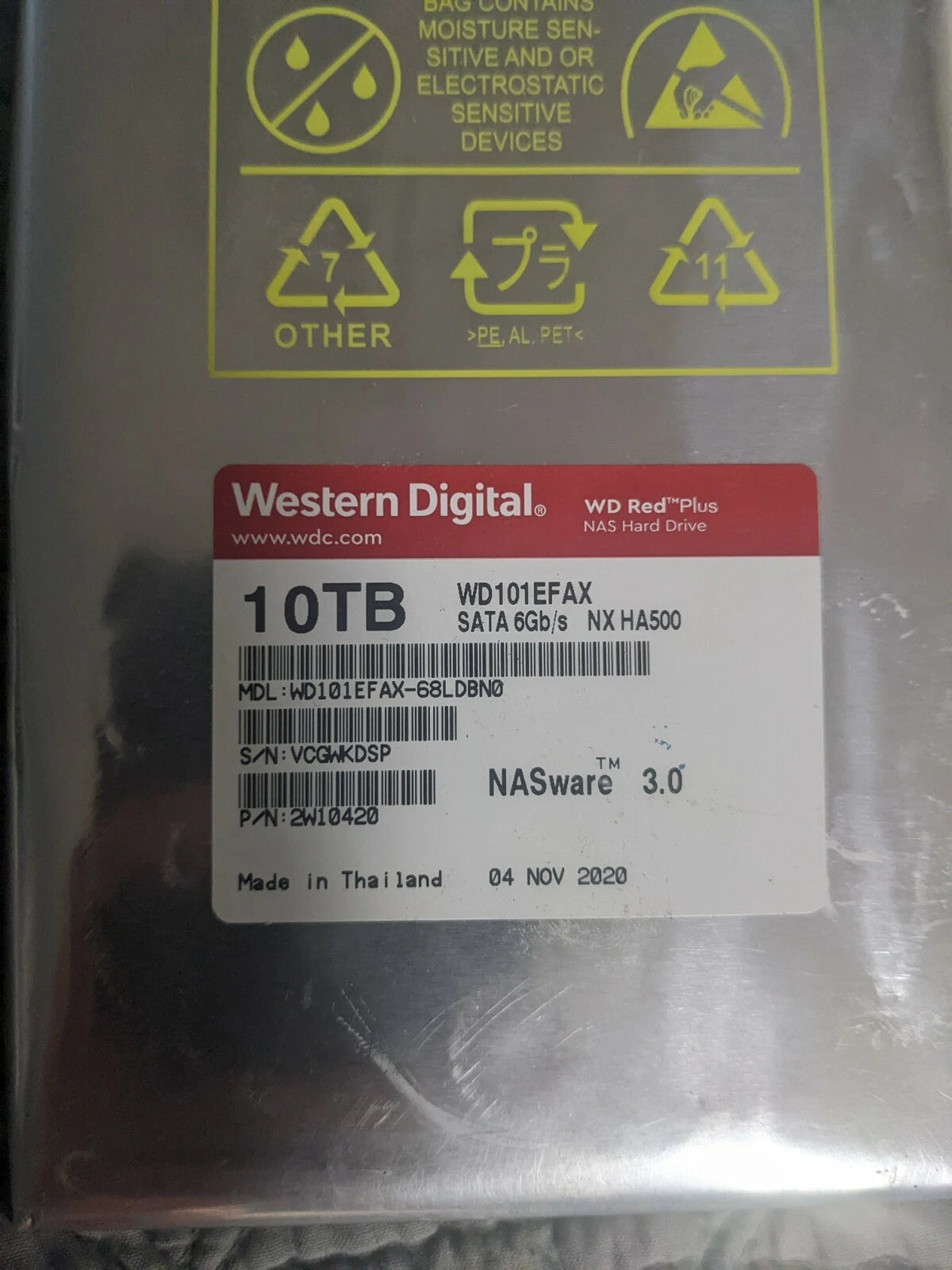 Western Digital 10TB HDD Red NAS Hard Drive 5400RPM 256MB Cache 3.5" WD101EFAX|275077814900