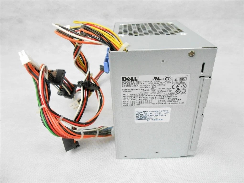 Dell R480P 305W Power Supply N305P-06 NPS-305KB PowerEdge T110 Optiplex 745 755|324267765180