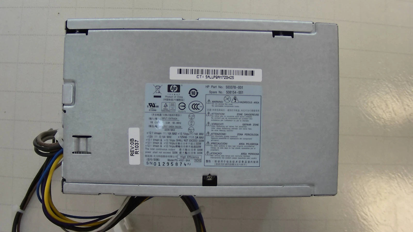 HP 8000 Elite 320W Desktop Power Supply 503378-001 | 508154-001 PS-4321-9HA|226944028441