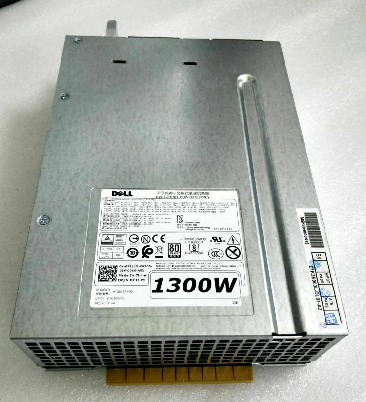 H1300EF-02 1300w server PSU For DELL T7910 T5810 T7810 0FT7T6 T31JM 0V5K16 DHL|276792092021