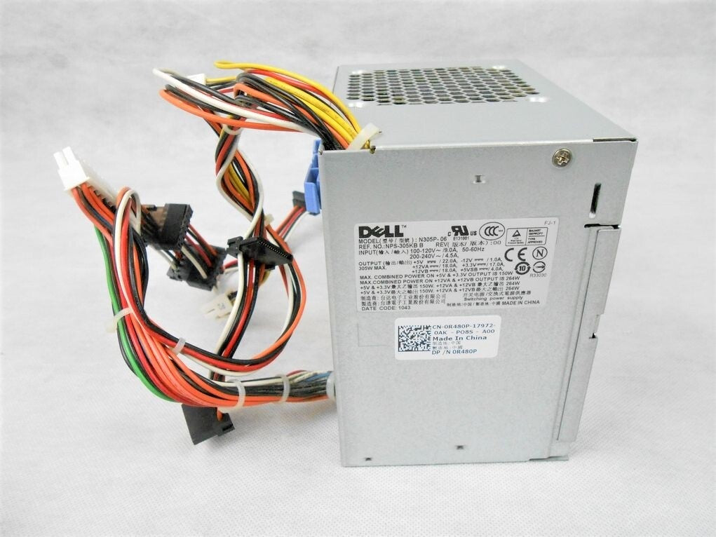 Dell R480P 305W Power Supply N305P-06 NPS-305KB PowerEdge T110 Optiplex 745 755|324267765180