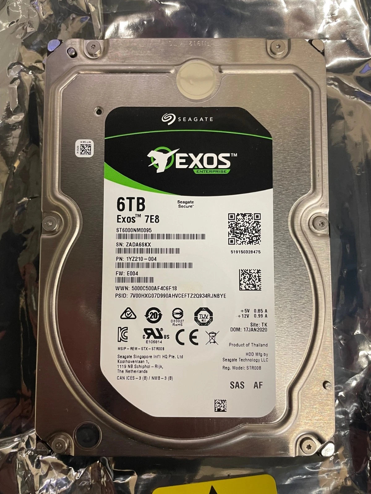 Seagate ST6000NM0095 Enterprise 6TB, Internal, 7200RPM, 3.5 inch SAS HDD
