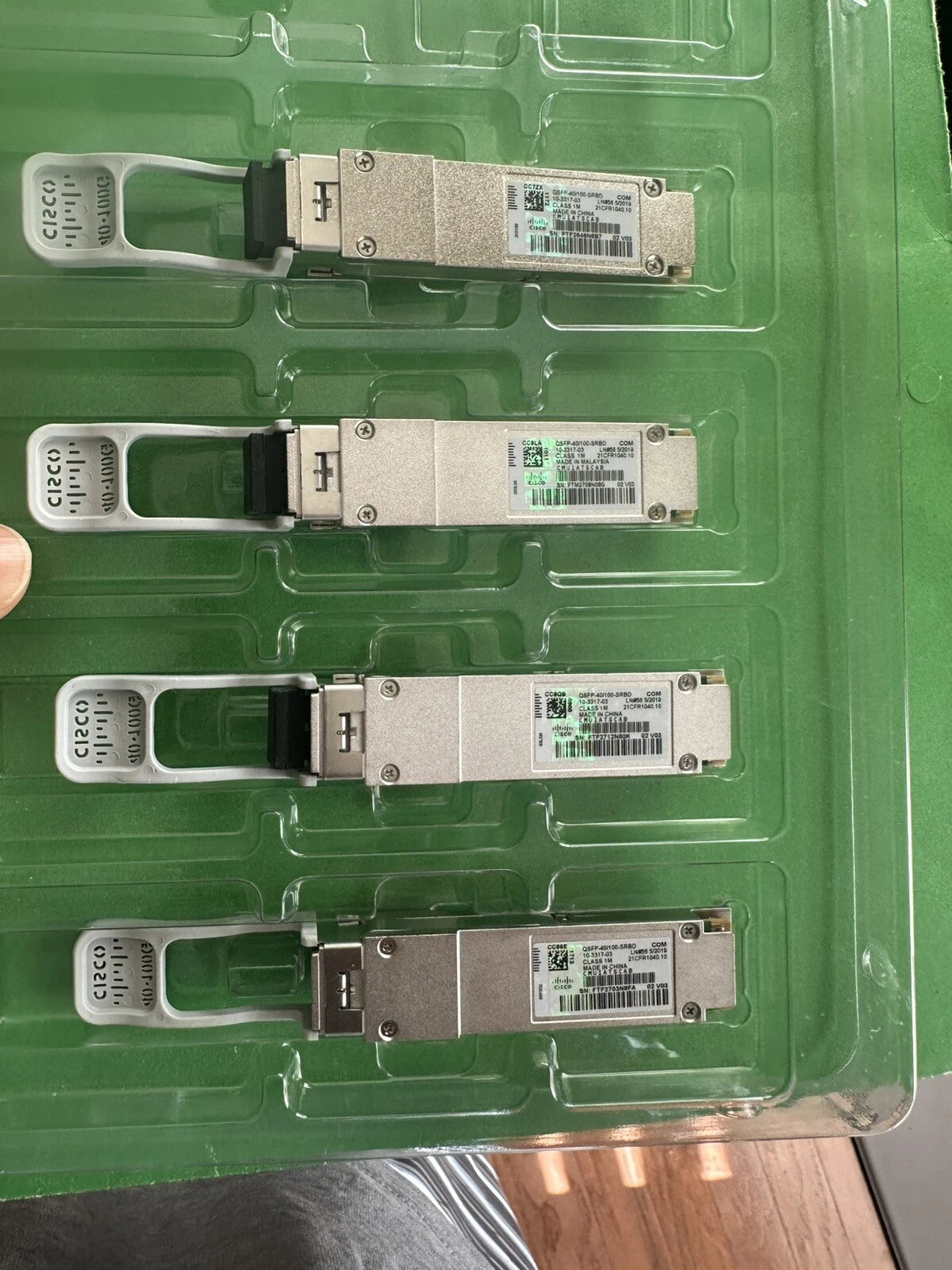 Original Cisco Lots of 26x QSFP-40/100-SRBD With Holograms. In Stock.