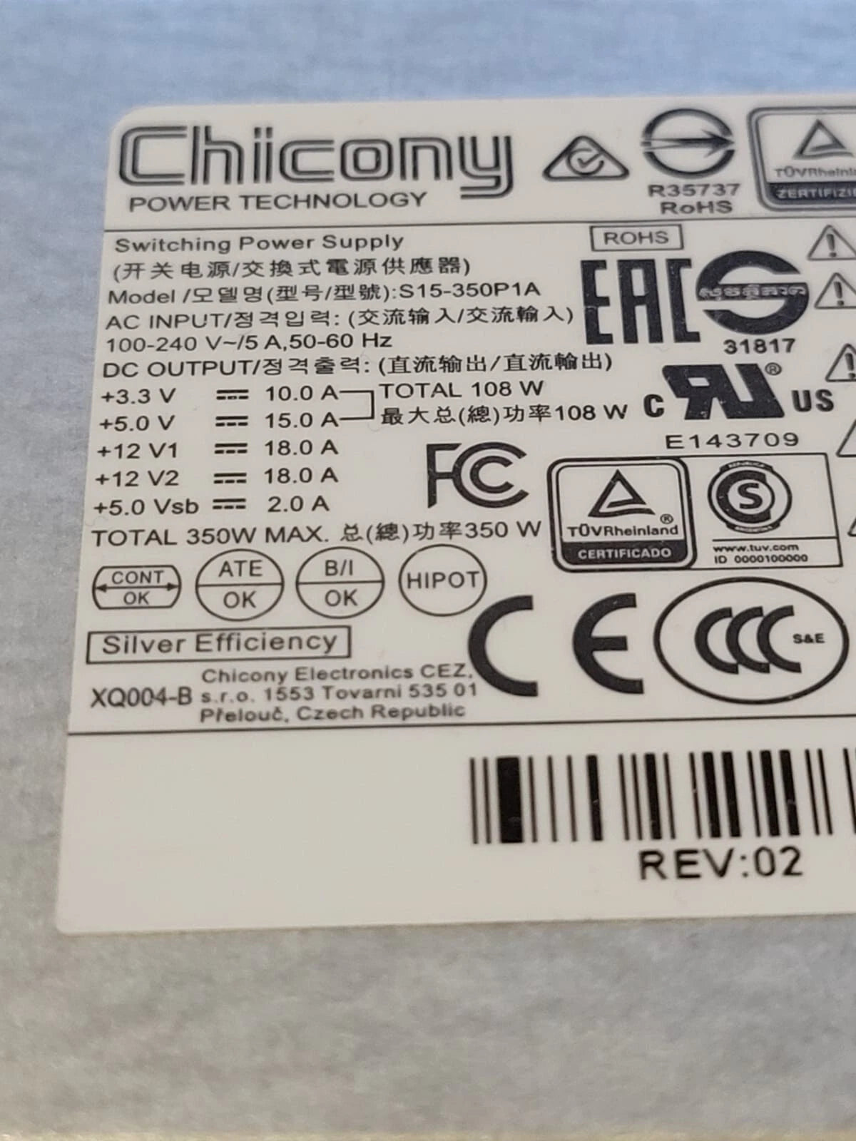 NEW HP ML30 Gen9 350w power supply 821244-001 815108-501 822384-B21|186286493827