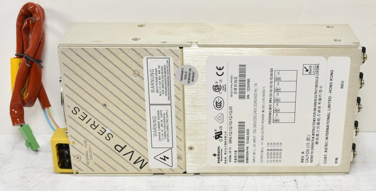 Emerson Networks Astec MP4-1Q-1Q-1Q-1Q-1Q-00 / 24V @ 7.5A Power Supply|157263610165