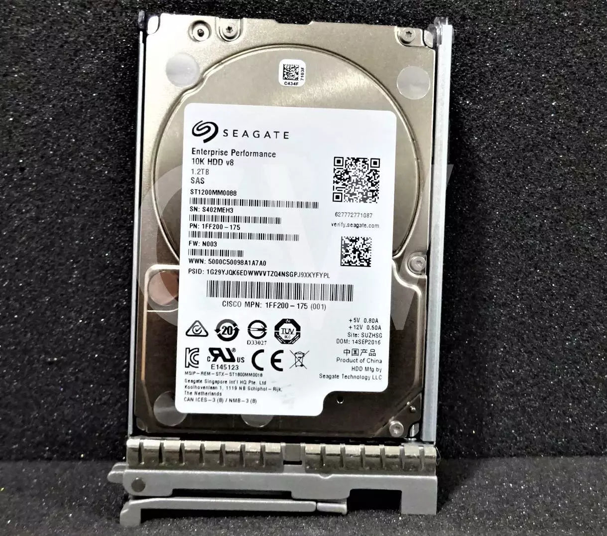 1FF200-175 CISCO ST1200MM0088 1,2 TB 10K RPM 12 Gb/s 2,5" SAS SERVIDOR HDD Disco Rígido
